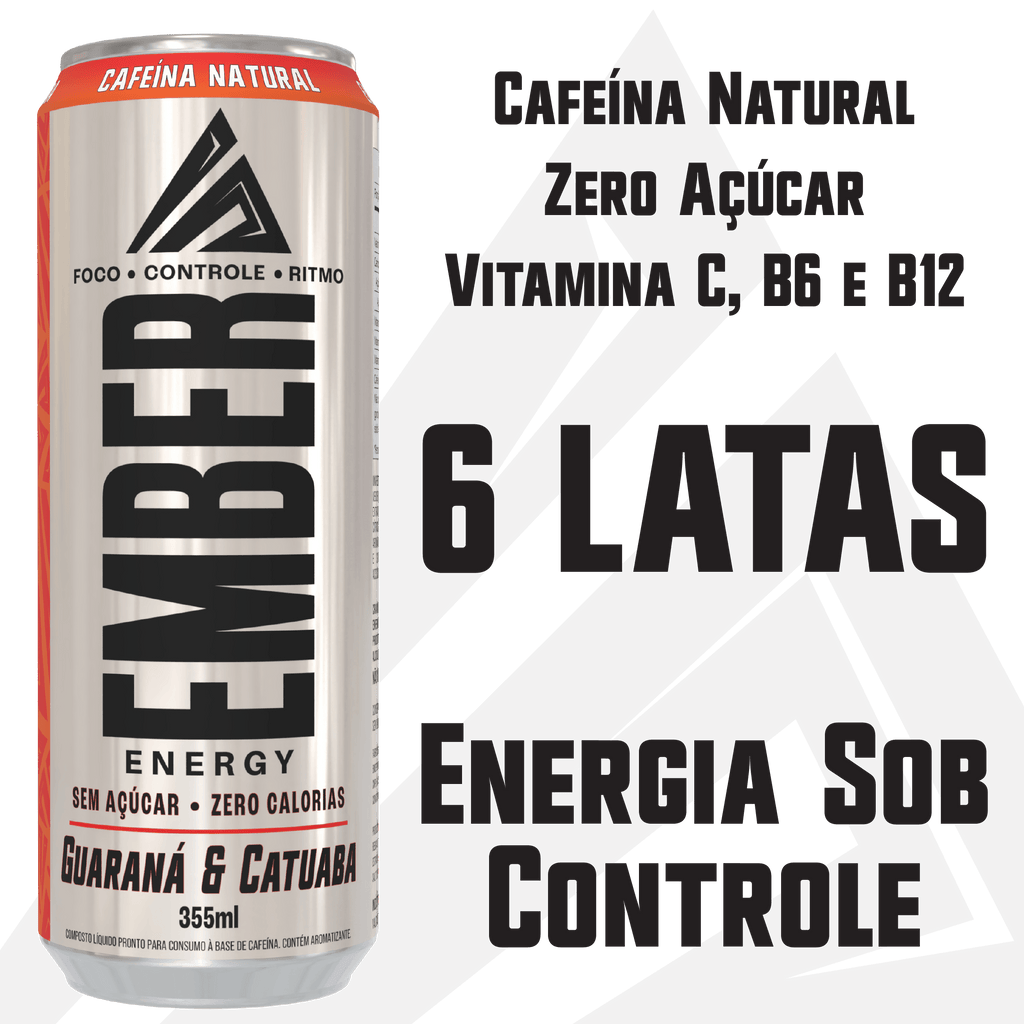 Ember Energy Energético Guaraná e Catuaba Zero Açúcar - Pack 6 Latas